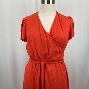 Loft plus beach wear orange or pink wrap dress 🍊